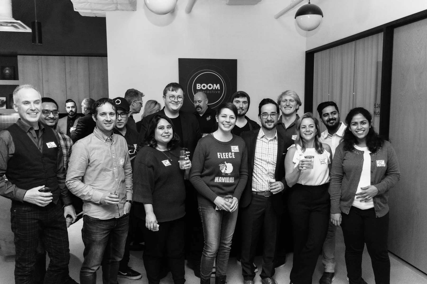 The Boom team together in the early years